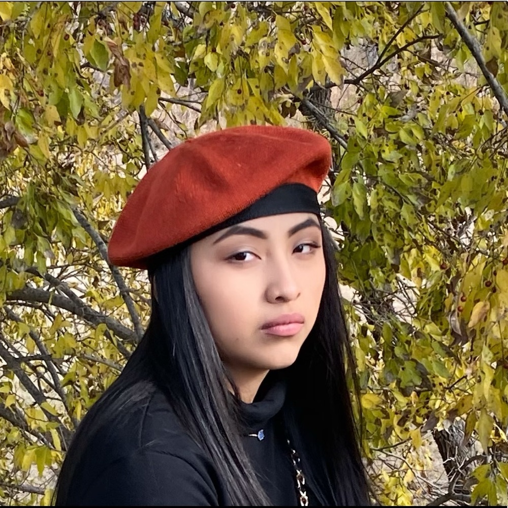 Rust Crochet Beret